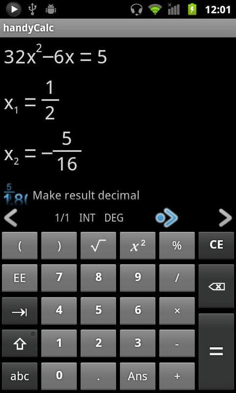 handyCalc Calculator bietet deutlich mehr als ein normaler Taschenrechner