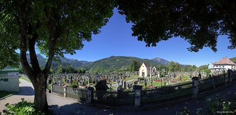 Friedhof Mariazell Panorama mit Blick auf Gemeindealpe