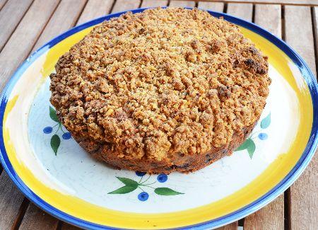 Blueberry and Cinnamon Muffin Cake with Streusel Topping – Blaubeer und Zimt Muffin Kuchen mit Streuselhaube