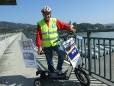 Donau Ybbs-Persenbeug - Vom Kirchturm zum Eiffelturm - Wolfram Doberer unterwegs von Mariazell nach Paris mit dem E-Bikeboard