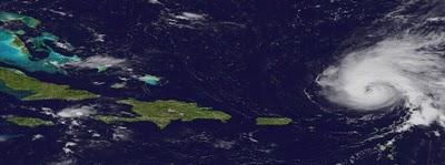 Tropischer Sturm OHELIA wartet auf den Startschuss und wird dabei zu einem Hurrikan, Ophelia, Bermudas, Neufundland, aktuell, Verlauf, Vorhersage Forecast Prognose, September, Hurrikansaison 2011, 2011, Satellitenbild Satellitenbilder,