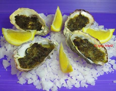 Überbackene Austern (Oysters Rockefeller)