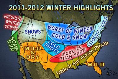 Dank La Niña 2011-2012 erneut ein brutaler Winter für weite Teile der USA erwartet, USA, Wettervorhersage Wetter, Dezember, Januar, Februar, März, 2011, 2012