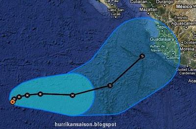 Hurrikan IRWIN: Noch mehr gute Nachrichten - es sei denn, man ist in Manzanillo / Puerto Vallarta, Irwin, Mexiko, Manzanillo, Puerto Vallarta, Jalisco, Nayarit, Vorhersage Forecast Prognose, Verlauf, Zugbahn, aktuell, Oktober, 2011, Hurrikansaison 2011, 