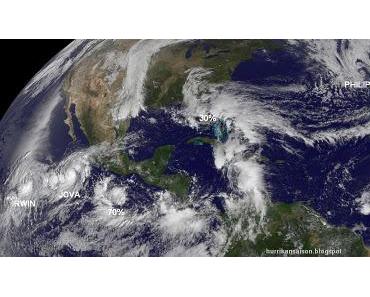 Aktivität Sturm und Hurrikan Atlantik und Nordostpazifik am 9. Oktober 2011