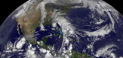 Philippe, Jova, Irwin, aktuell, Oktober, 2011, Hurrikansaison 2011, Taifunsaison, Satellitenbild Satellitenbilder, Atlantik, Pazifik, 