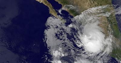 JOVA über Land: Als Hurrikan Kategorie 1 noch 40 Kilometer von Puerto Vallarta entfernt
