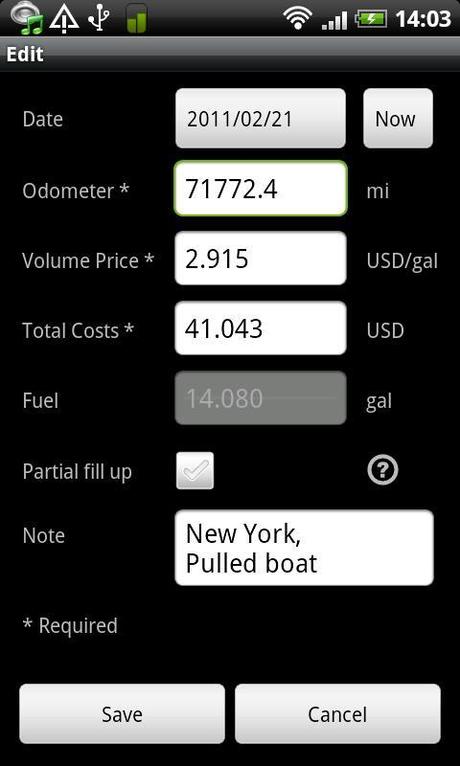 FuelLog hilft dir deine Fahrzeugkosten im Blick zu behalten