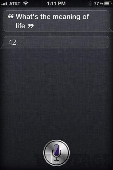 Siri knows the meaning of life …