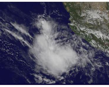 Der Tropische Sturm IRWIN vor Mexiko hat rechtzeitig die Kurve gekriegt