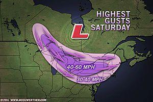 Great Lakes und Nordosten USA: Sturm und Regen - Sturmwarnung auch in New York - Lake Superior bis zu 13 Meter hohe Wellen
