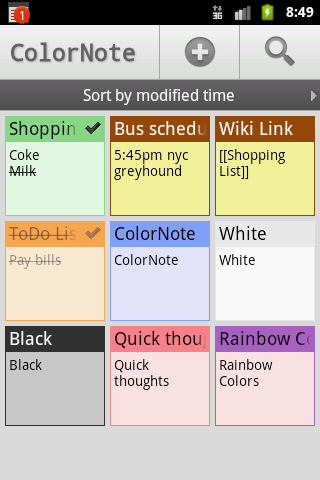 ColorNote Notepad Notes bringt Übersicht in deine Gedanken