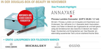 Preview: Douglas Box of Beauty November 2011