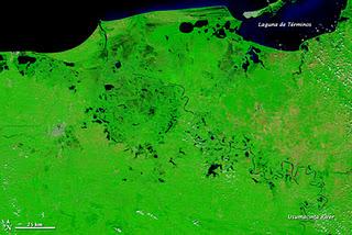 Satellitenbild Flut in Mexiko - Río Usumacinta Tabasco, Sturmflut Hochwasser Überschwemmung, Mexiko, Tabasco, Satellitenbild Satellitenbilder, Oktober, 2011, aktuell, NASA, Video, 