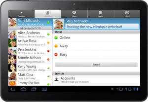 Nimbuzz Messanger nun für Android-Tablets optimiert.