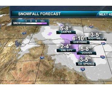 Schneesturm USA: Der nächste Blizzard ist im Anmarsch, diesmal in der Region Colorado, Nebraska, Wyoming und Kansas