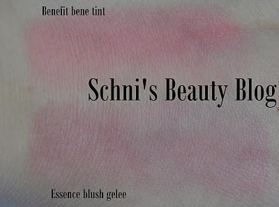 Essence Vampire's Love Blush Gelee vs. Benefit's Benetint