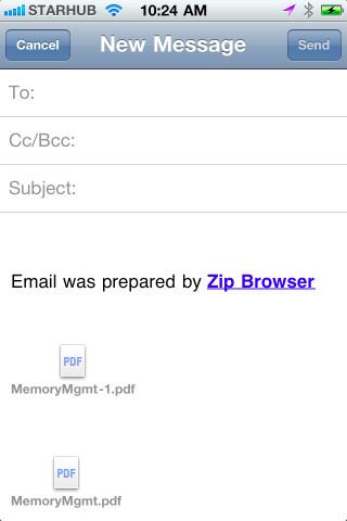 Zip Browser – Gepackte Dateien direkt aus einer Email heraus betrachten