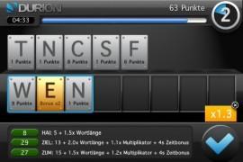 [UPDATE] Durion – rasantes Worträtsel-Spiel für iPhone, iPod touch nun auch auf dem iPad