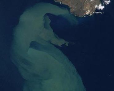 EL HIERRO, Kanarische Inseln: Vulkantätigkeit geht weiter (Satellitenbild NASA)