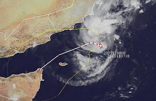 Deep Depression / Tropischer Sturm 4 im Arabischen Meer vor Oman