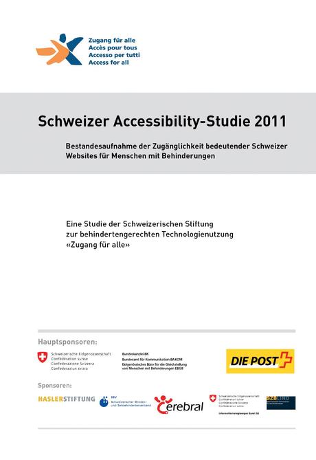 Schweizer Accessibility-Studie 2011 publiziert