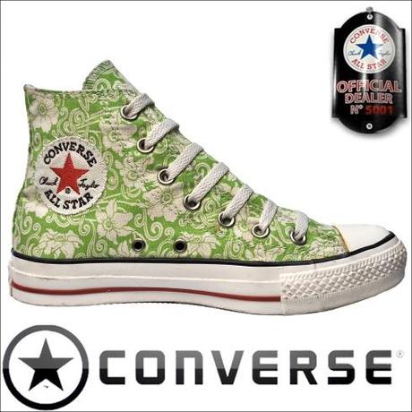 Blumenmotiv Converse All Star Schuhe Chucks 1U562 HI