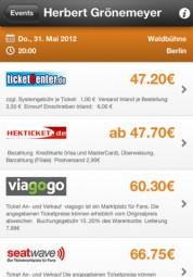 Best Price Ticket – Preisvergleich für Konzertkarten auf dem iPhone und Sie wissen