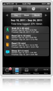 aTimeLogger – auf dem iPhone und Sie überblicken den zeitlichen Aufwand Ihrer Aktivitäten
