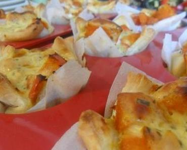 Kürbispasteten in der Muffinform gebacken