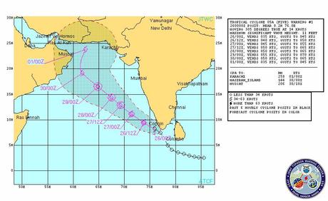 Zylonsaison Nordindik: System 98B vor Sri Lanka ist jetzt der Tropische Zyklon 05A (potenziell Tropischer Sturm THANE)