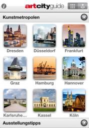 art city guide – führt Sie mit dem iPad, iPhone, iPod touch in die deutschsprachigen Kunstmetropolen