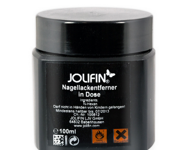 Entfernen von Glitzerlacken: Jolifin Nagellackentfernerdose