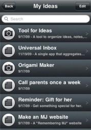 Idea Organizer – das schnelle, kleine Notizbuch für iPhone, iPod touch