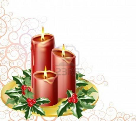 Weihnachten Kerzen und Holly mit abstrakten festlich hintergrund  hochladen - 8089842