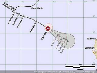 Australische Zyklonsaison: Tropischer Zyklon ALENGA nähert sich als Hurrikan Australien
, Alenga, Australien, Australische Zyklonsaison, Dezember, 2011, aktuell, Vorhersage Forecast Prognose, Verlauf, Zugbahn, 