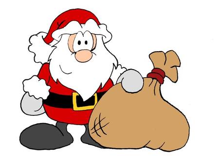 Weihnachten: Weihnachtsmann mit Sack (nicht animiert)
