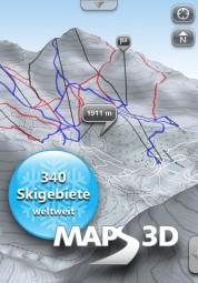 Maps 3D – mit 340 Skimaps mit Skipisten, Loipen und Liften auf dem iPhone, iPod touch