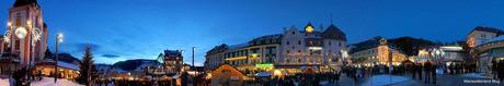 Hauptplatz Mariazell - Blaue Stunde am 4. Adventsonntag in Mariazell