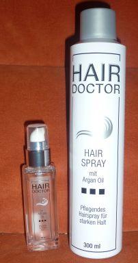 Haar-Spray und Argan Oil Pflegefluid von HAIR DOCTOR im Test