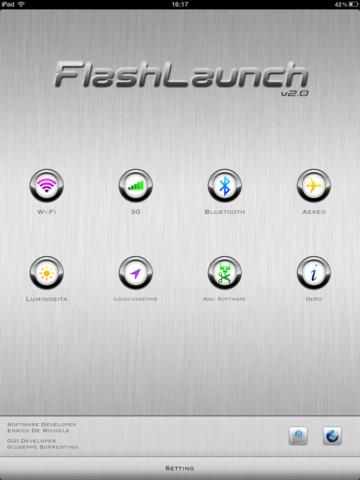 FlashLaunch – Manage Einstellungen, starte/beende Dienste oder ruf Apps und Webseiten auf