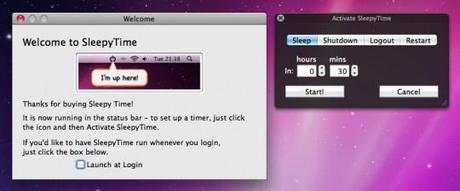 SleepyTimer – auf Ihrem Mac, schickt diesen pünktlich zu Bett