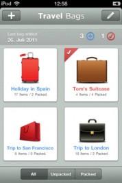 Travel Bags – auf dem iPhone, iPod touch und Sie wissen was in welches Gepäckstück gehört