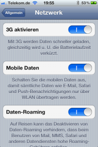 iOS 5.1: 3G deaktivieren