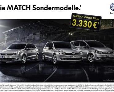 Volkswagen stellt neue „MATCH“-Sondermodelle vor