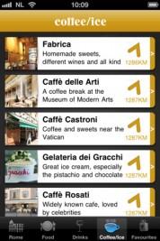 A taste of Rome – auf dem iPhone und Sie trinken im Park der Villa Borghese Ihren Espresso oder Aperitivo