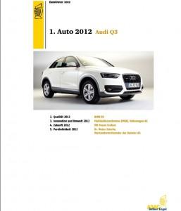 Die Ergebnisse auf einen Blick: Audi Q3 gewinnt den ADAC Gelben Engel 2012
