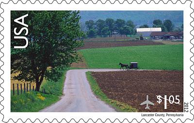 Amische sind auf neuer Luftpost-Briefmarke