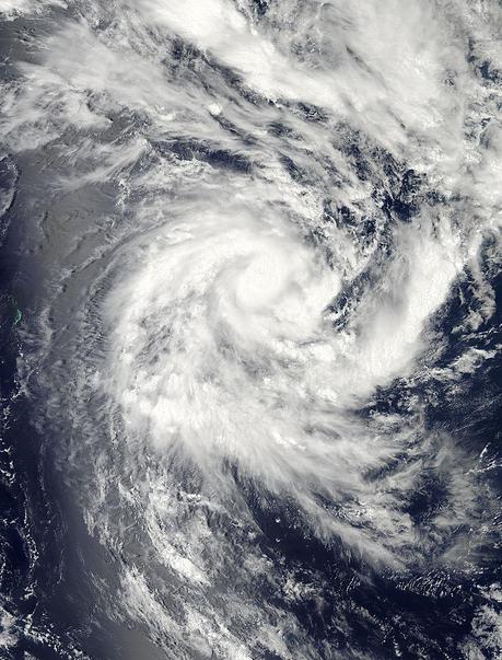 ETHEL als Hurrikan bei Rodrigues, Ethel, aktuell, Satellitenbild Satellitenbilder, 2012, Indischer Ozean Indik, Zyklonsaison Südwest-Indik, NASA, Januar, 
