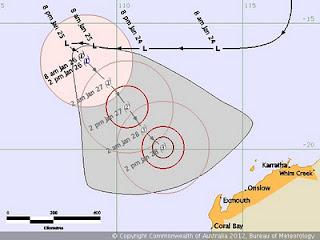 Tropischer Sturm IGGY vor Australien wird wahrscheinlich ein Hurrikan, Iggy, Australien, Australische Zyklonsaison, aktuell, Verlauf, Vorhersage Forecast Prognose, Januar, 2012, 